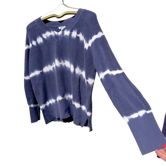 Johnny Was - Tie Dye Pullover V neck Sweater, Indigo, size: Large - Picture 6 of 10